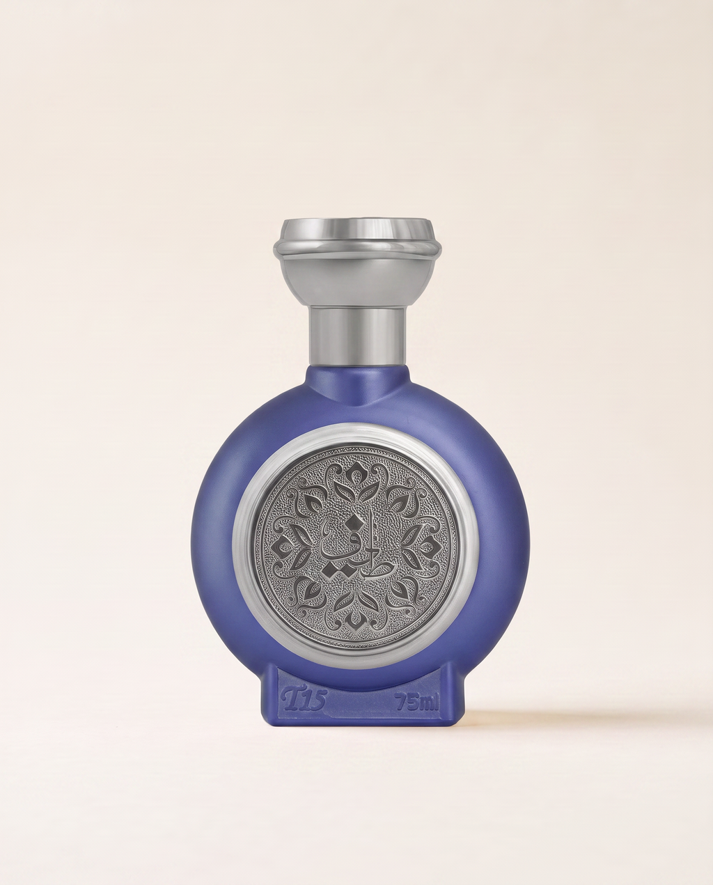 T15 by Taif Al Emarat, bottle on a plain cream background